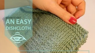 Beginner knitting  knit a dish cloth [upl. by Terrena]