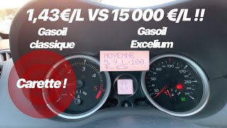 TEST  gasoil classique VS Excellium [upl. by Cookie]