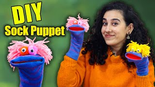 How to make Sock Puppet  DIY Crafts  Reuse Old Socks [upl. by Urbannai193]