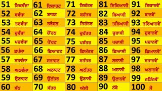 Ginti 1 to 100 Punjabi  1 ਤੋਂ 100 ਤੱਕ ਗਿਣਤੀ  Counting in Punjabi [upl. by Michaud]