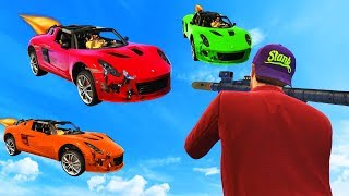 NEW SURVIVE THE ROCKET CARS GTA 5 Funny Moments [upl. by Randal]