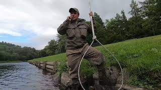 Salmon fishing on the Spey at Lower Pitchroy On the River Spey 7th July 2021 [upl. by Eelam366]