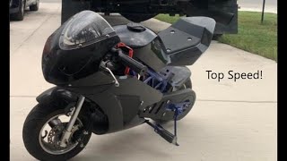 49cc MOTOTEC 2 STROKE TOP SPEED AND REVIEW [upl. by Eyatnod]