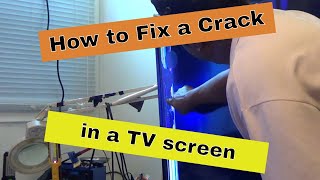 How to fix a Cracked TV screen using heatgun and Epoxy [upl. by Nahsor675]