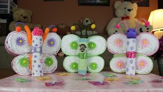 Butterfly Diaper Cake How To Make [upl. by Epilihp]