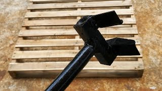 HOMEMADE PALLET PRY BARDIY PALLET TOOL FOR PALLET WOODWORKING PROJECT OR BUSINESS [upl. by Nyrem]