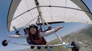 First Time Hang Gliding  San Fernando Valley  Thrill Seekers [upl. by Shutz322]