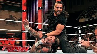 CM Punk vs Seth Rollins Raw Dec 30 2013 [upl. by Haerdna]