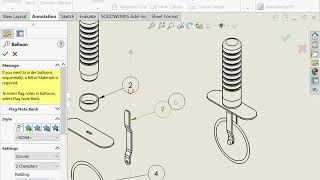 Assembly Drawing  SolidWorks 2018 Tutorial [upl. by Epotimet]