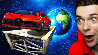 Jumping WORLDS FASTEST CAR With SPACE RAMP In GTA 5 Mods [upl. by Eesac]