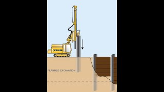 Soldier Piles and Lagging Animation  Keller [upl. by Schlessinger134]