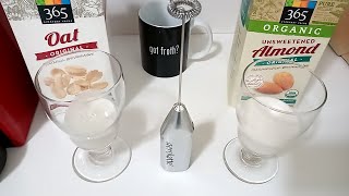 Oat Milk vs Almond Milk part 2 Frothing Test [upl. by Rozina]