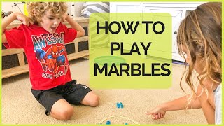 HOW TO PLAY MARBLES EASY GAME FOR KIDS [upl. by Ddene]