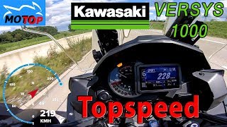 Kawasaki Versys 1000  TOPSPEED on Autobahn  GPS 219kmh [upl. by Adalheid]