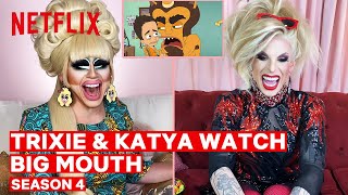 Drag Queens Trixie Mattel amp Katya React to Big Mouth  I Like to Watch  Netflix [upl. by Aed]