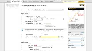 CommSec  How To Place Conditional Orders  Trailing Sells  Stop Losses [upl. by Galen421]