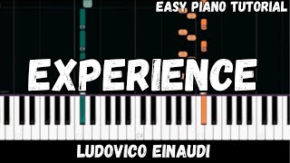 Ludovico Einaudi  Experience Easy Piano Tutorial [upl. by Ardnama699]