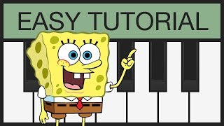 Krusty Krab Theme SpongeBob  EASY Piano Tutorial  Melodica  Slow [upl. by Mcnally]