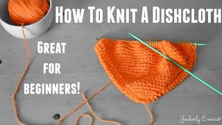 How To Knit a Dishcloth Great For Beginners [upl. by Tur]