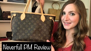 REVIEW Louis Vuitton Neverfull PM What Fits Mod Shots MM Comparison [upl. by Halil506]