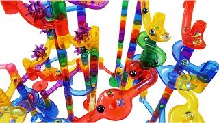 How to Build Marble Run EXTREME Set SLIDE Marble Genius [upl. by Corbet]