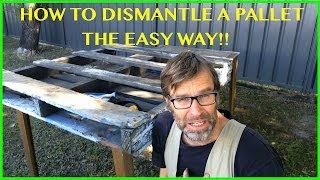 How to Dismantle a Pallet The EASY Way Two Great Techniques [upl. by Acissaj188]