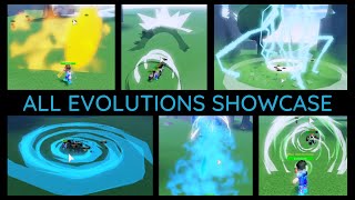 ALL EVOLUTIONS SHOWCASE PRIMORDIAL ARTS roblox [upl. by Sulecram]