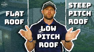 Flat Roof vs Low Pitch Roof vs Steep Pitch Roof [upl. by Anelehs800]