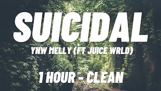 YNW Melly  Suicidal ft Juice WRLD 1 HOUR  CLEAN [upl. by Idolem]