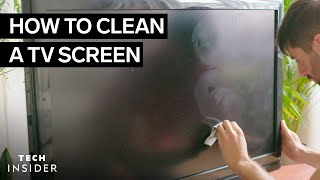 How To Clean A TV Screen [upl. by Hgielrebmik605]