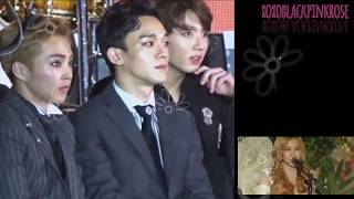 EXO amp BTSs Jungkook reaction on Rosés Acoustic Performance [upl. by Edva]