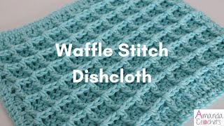 Waffle Stitch Dishcloth Dishcloth Series [upl. by Gypsie339]