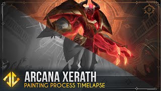 Painting Arcana Xerath  League of Legends Splash Art Timelapse [upl. by Nwahsal]